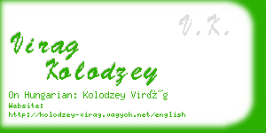 virag kolodzey business card